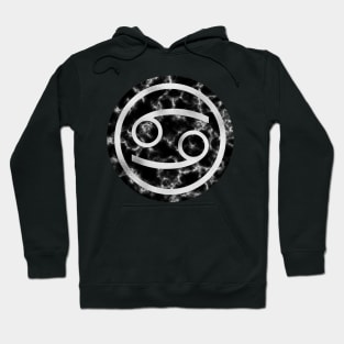 Black Marble Zodiac - Cancer Hoodie